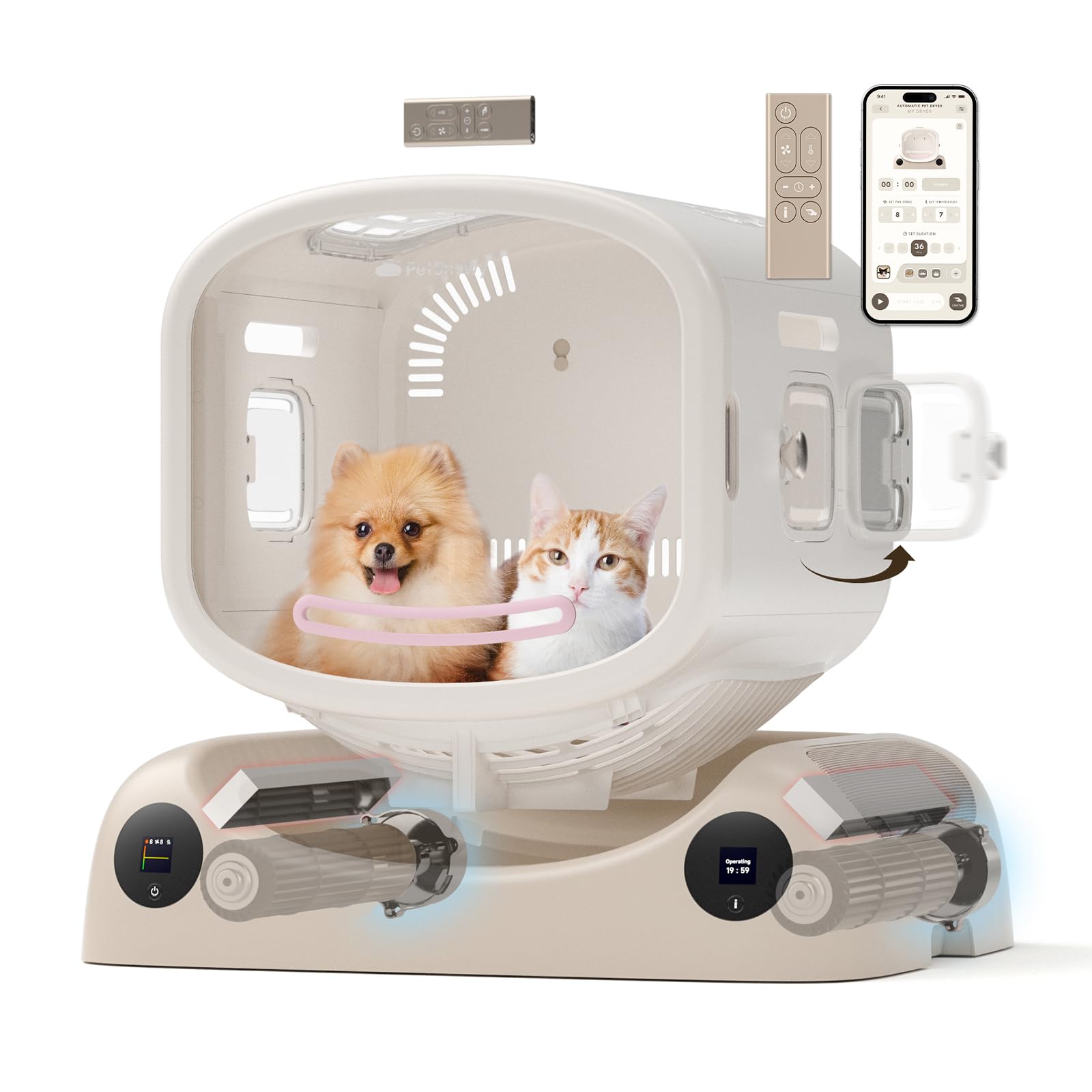 Pety SMILE ペットドライヤーボックス 底部ファン式 80L PetSnowy SMILE ペットドライヤーボックス 底部ファン式 80L 【公式通販】
